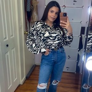 Black and white oversized shirt